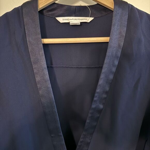 Diane Von Furstenberg Margot Long Sleeve Wrap Style Jumpsuit - Picture 8 of 15